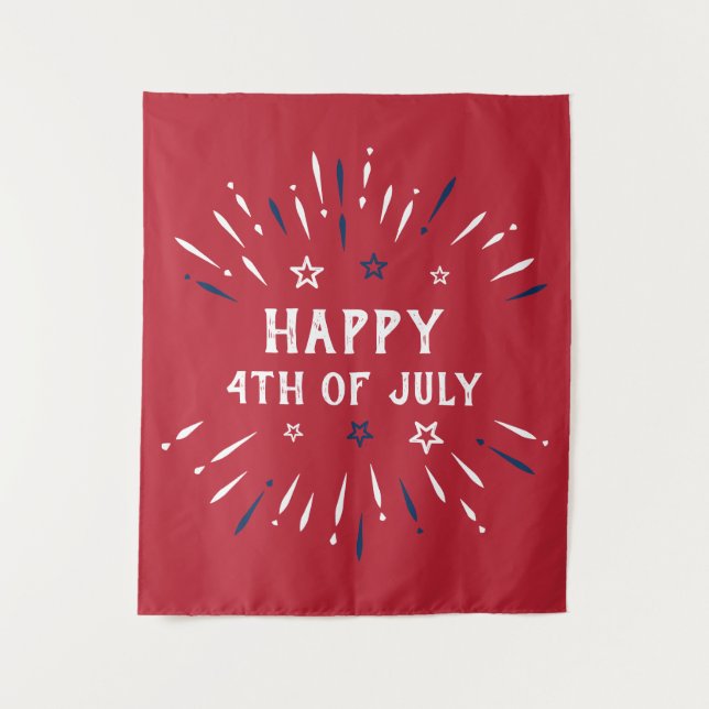 4th Of July Patriotic American Independence Day Tapestry (Front)