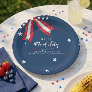4th of July Patriotic BBQ Party Paper Plate