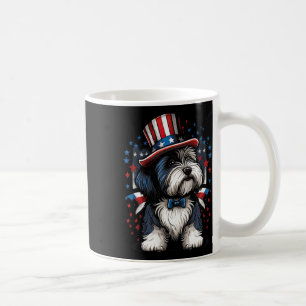 4th Of July Patriotic Bearded Collie Dog Us Flag Coffee Mug