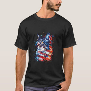4th Of July Patriotic Cat Fourth Of July American T-Shirt