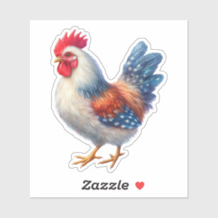 4th of July Patriotic Chicken with USA Flag