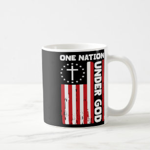 4th Of July Patriotic Christian Flag One Nation Un Coffee Mug