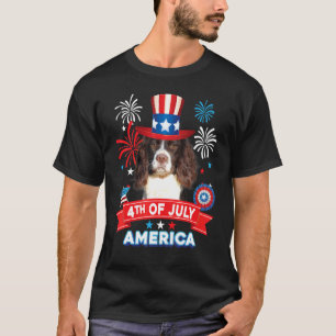 4th Of July Patriotic Day English Springer Spaniel T-Shirt