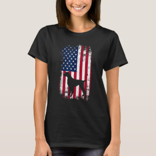 4th Of July Patriotic Dog Mom Dad US Flag Brittany T-Shirt