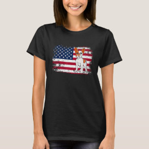 4th Of July Patriotic Dog Mom Dad US Flag French B T-Shirt