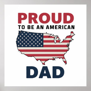4th of July Patriotic Father's Day Poster