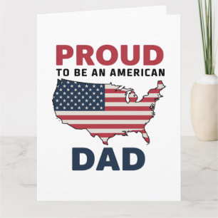 4th of July Patriotic Father's Day Thank You Card