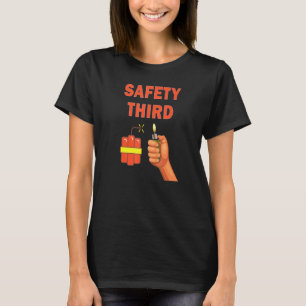 4th Of July Patriotic Fireworks Safety Third Sarca T-Shirt