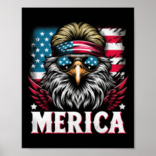 4th Of July Patriotic Funny Eagle July 4th Usa Mer Poster