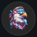 4th Of July Patriotic Funny Eagle July 4th Usa Mur Classic Round Sticker<br><div class="desc">4th Of July Patriotic Funny Eagle July 4th Usa Murica</div>