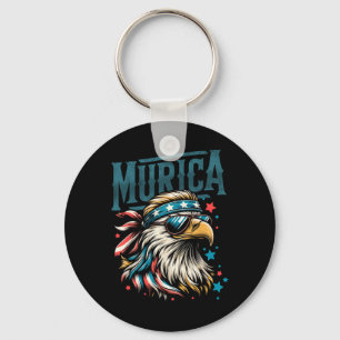 4th Of July Patriotic Funny Eagle July 4th Usa Mur Keychain