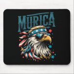4th Of July Patriotic Funny Eagle July 4th Usa Mur Mouse Pad<br><div class="desc">4th Of July Patriotic Funny Eagle July 4th Usa Murica 1</div>
