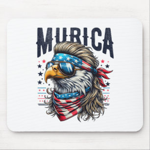 4th Of July Patriotic Funny Eagle July 4th Usa Mur Mouse Pad