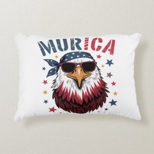 4th of July Patriotic Funny Eagle USA Accent Pillow