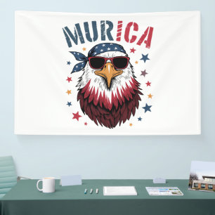 4th of July Patriotic Funny Eagle USA Banner