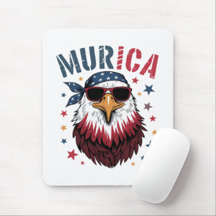 4th of July Patriotic Funny Eagle USA Mouse Pad