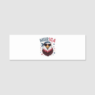 4th of July Patriotic Funny Eagle USA Name Tag
