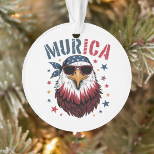 4th of July Patriotic Funny Eagle USA Ornament