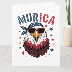 4th of July Patriotic Funny Eagle USA Thank You Card
