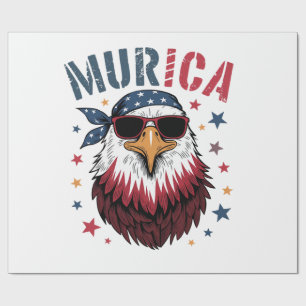 4th of July Patriotic Funny Eagle USA Wrapping Paper