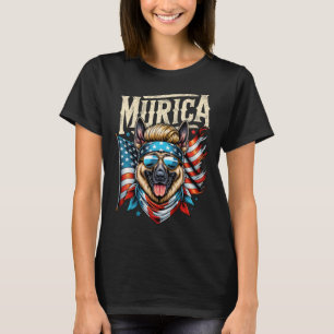 4th Of July Patriotic Funny German Shepherd July 4 T-Shirt