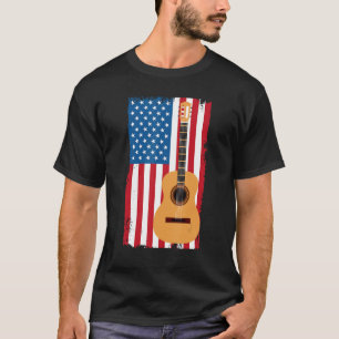 4th Of July Patriotic Guitarist American Flag Guit T-Shirt