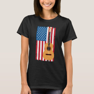 4th Of July Patriotic Guitarist American Flag Guit T-Shirt