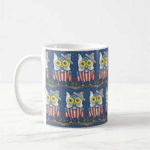 4TH OF JULY PATRIOTIC HOOT OWL, CLASSIC MUG