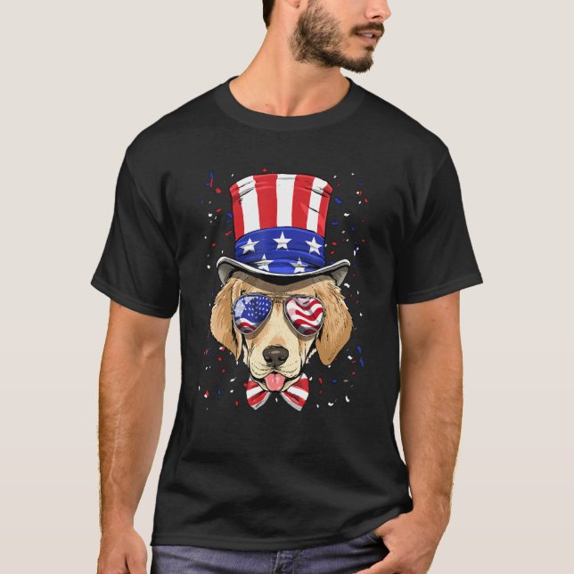 4th of July Patriotic Labrador Retriever USA Ameri T-Shirt (Front)