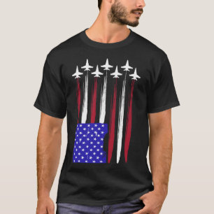 4th Of July Patriotic Red White Blue Usa Flag Figh T-Shirt