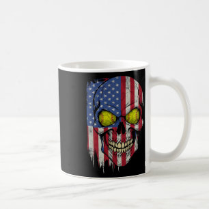 4th Of July Patriotic Skull With Softll Eyes Usa F Coffee Mug