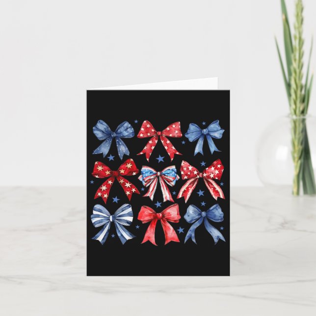 4th Of July Patriotic Us Flag Toddler Girl Boho Co Card (Front)