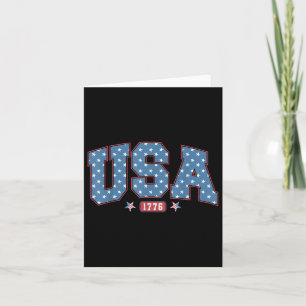 4th Of July Patriotic Us Flag Usa Est 1776  Card