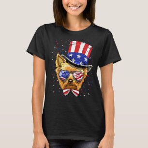 4th of July Patriotic Yorkshire Terrier American U T-Shirt