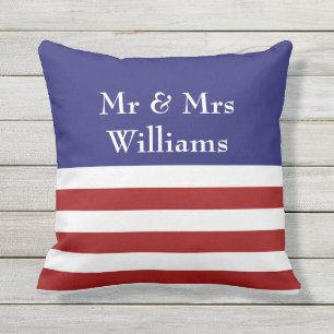 4th of July Personalized Outdoor Pillow