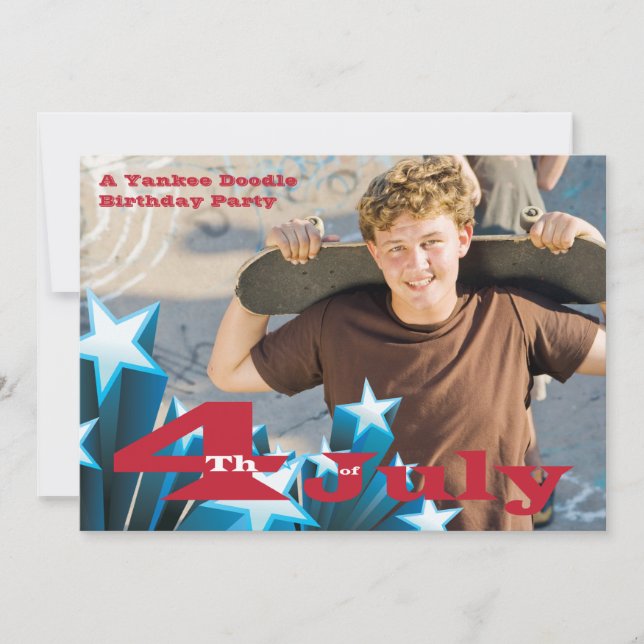 4th of July Photo Invitation (Front)