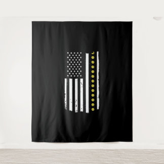4th of July Pickleball Patriotic Flag Gifts Tapestry