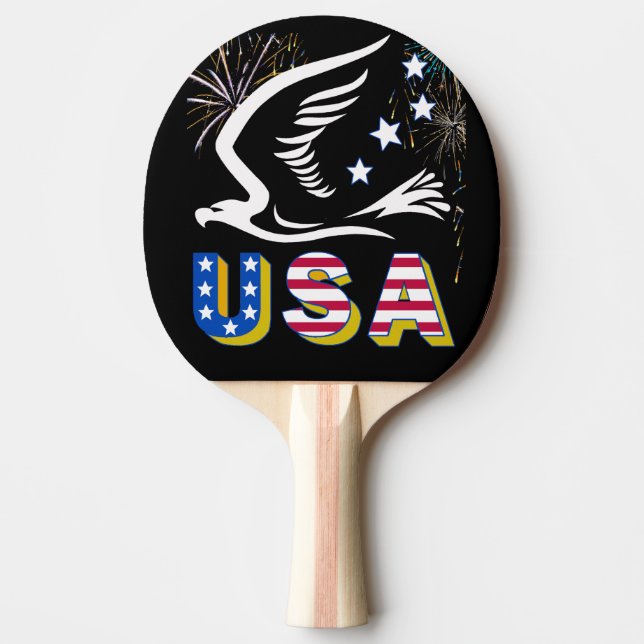 4th of July Ping Pong Paddle (Front)