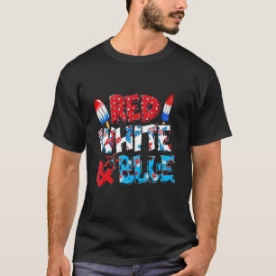 4th Of July Popsicle Red White Blue American Flag  T-Shirt