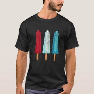 4th Of July Popsicle Red White Blue American Usa I T-Shirt