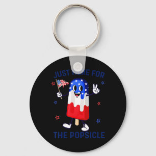 4th Of July Popsicle Usa American Flag Patriotic B Keychain