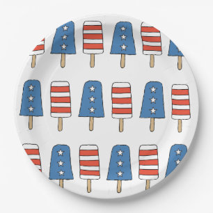 4th of July Popsicles 4th of July Designs Paper Plate