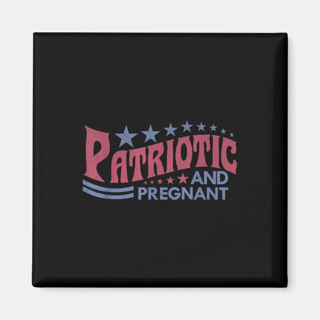 4th Of July Pregnancy Announcement Mama Patriotic  Magnet (Front)