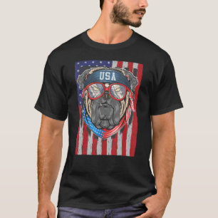 4th Of July Pug  Patriotic Dog Mom Dad  Usa Americ T-Shirt