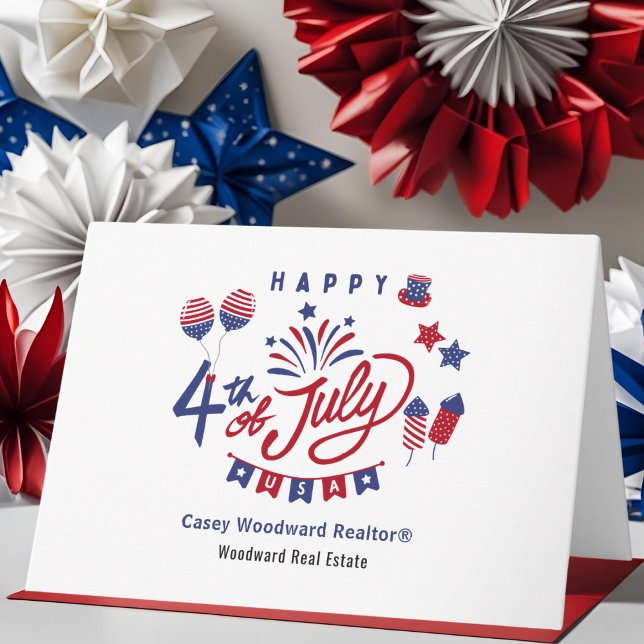4th of July Realtor Thanks and Referral Marketing Holiday Card (Creator Uploaded)