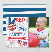 4th Of July Red White And Blue 2nd Birthday