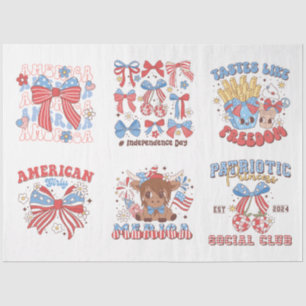 4th of July Red White and Blue for Arts & Crafts Tissue Paper