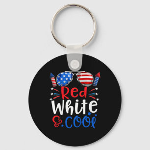 4th Of July Red White And Cool Patriotic Boys Kids Keychain