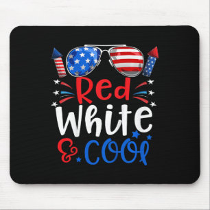 4th Of July Red White And Cool Patriotic Boys Kids Mouse Pad