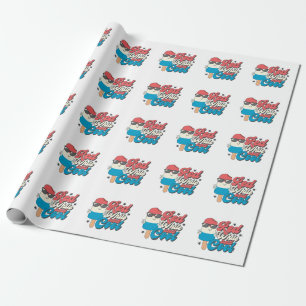 4th Of July Red White And Cool Popsicles  Wrapping Paper